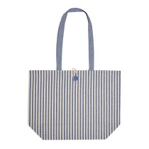 Τσάντα Ριγέ με Μακριά Χερούλια UBAG Mykonos Natural/Blue 16L