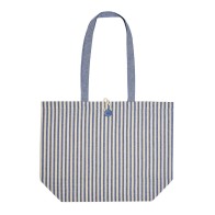 Τσάντα Ριγέ με Μακριά Χερούλια UBAG Mykonos Natural/Blue 16L