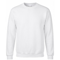 Adults White Parade Lightweight Sweatshirt Unisex 100% Cotton Greek Made MARK025