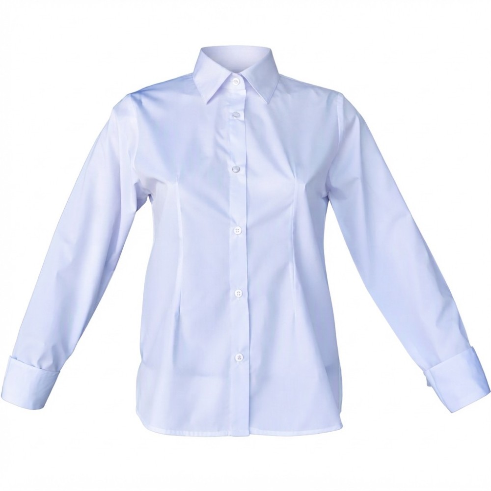 Women's White Classic School Parade Shirt Greek Made MARK929