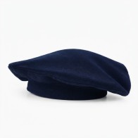 Navy Blue School Parade Fabric Beret Lined Greek Made MARK674