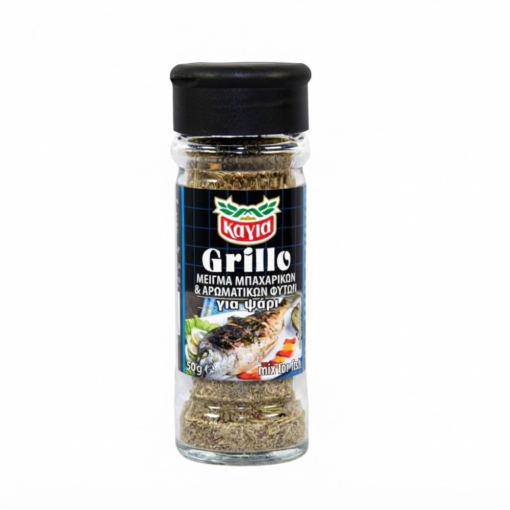 Grillo Fish Seasoning Spice & Herb Mix Kagia 50g Glass Jar Grillo Fish Seasoning Spice & Herb Mix Kagia 50g Glass Jar