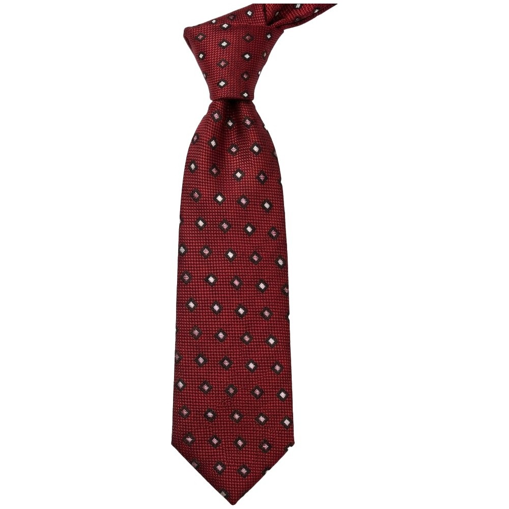 Kids Burgundy Patterned Self-Tie Dress Tie MARK933