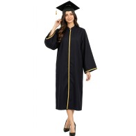 Adult Graduation Gown Set with Cap Stain-Resistant MARK078