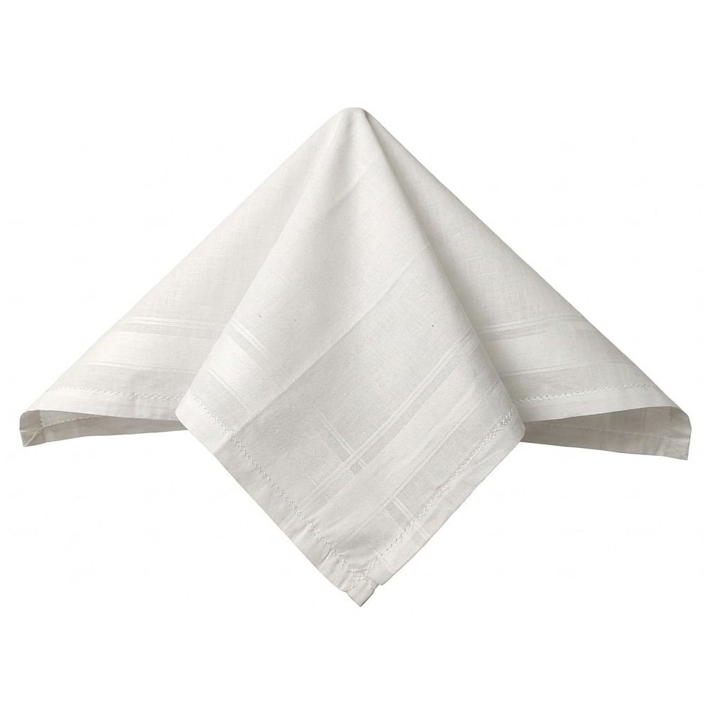 Quality Traditional White Dance Scarf with Stripes 44×40 cm MARK235
