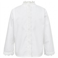 White Traditional Girl’s Shirt with Lace – Greek Made MARK111