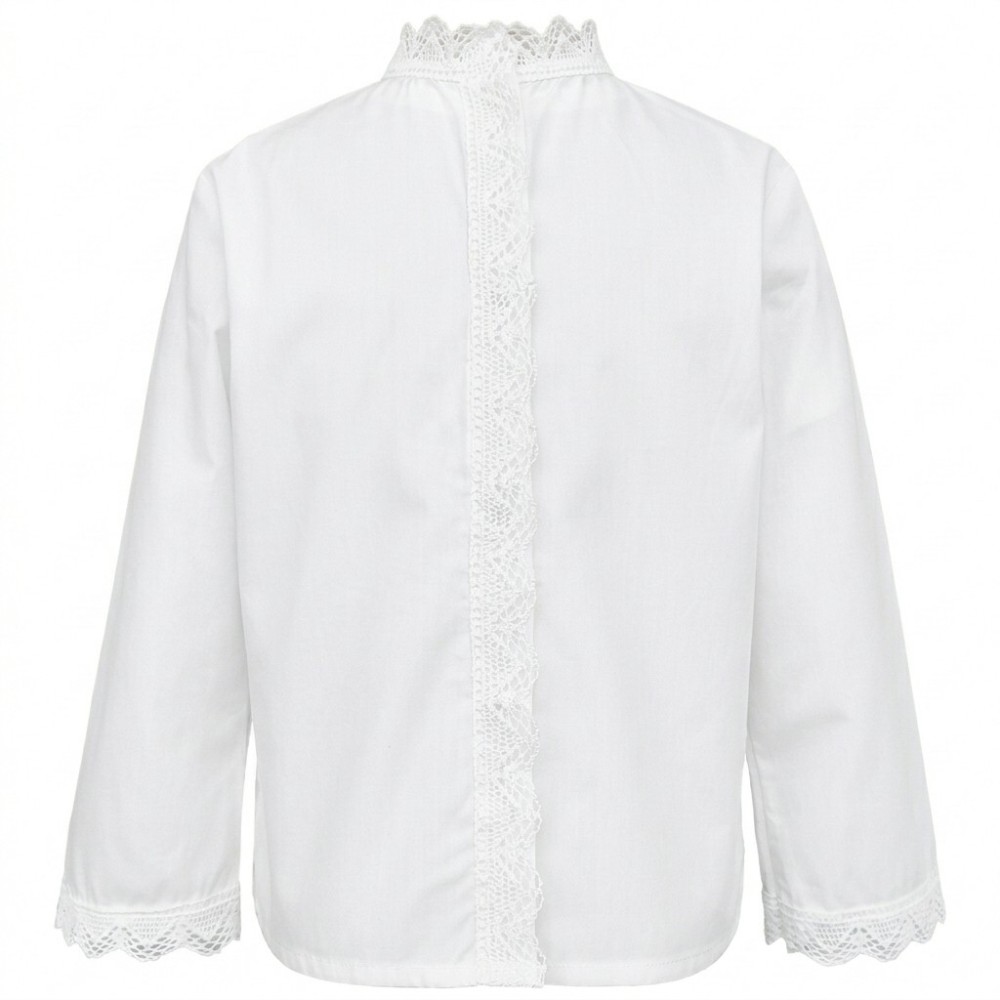 White Traditional Girl’s Shirt with Lace – Greek Made MARK111