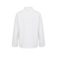 White Traditional Women’s Shirt with Lace – Greek Made MARK112
