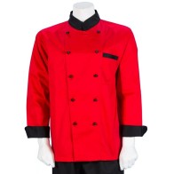 Ζακέτα chef μακρυμάνικη από καπαρντίνα με τσεπάκι στο μανίκι και στο στήθος MARK708