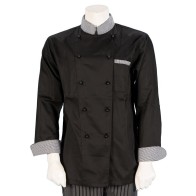 Ζακέτα chef μακρυμάνικη από καπαρντίνα με τσεπάκι στο μανίκι και στο στήθος MARK711