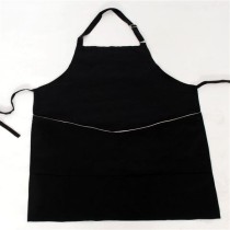 Black Apron with White Pocket Detail 85x65cm - MARK717