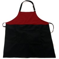 Two-color Bordeaux Black apron 240gr 65p / 35c 85x65cm MARK721