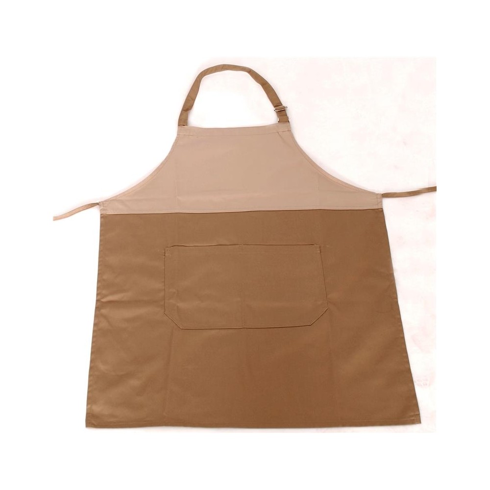 Two-color Brown Beige apron 240gr 65p / 35c 85x65cm MARK722