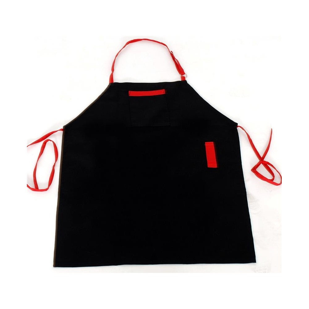 Black with Red Details apron 240gr 65p / 35c 85x65cm MARK726