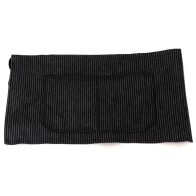 Black Jeans Short Apron for the waist with white stripes & pockets 35x60cm MARK731