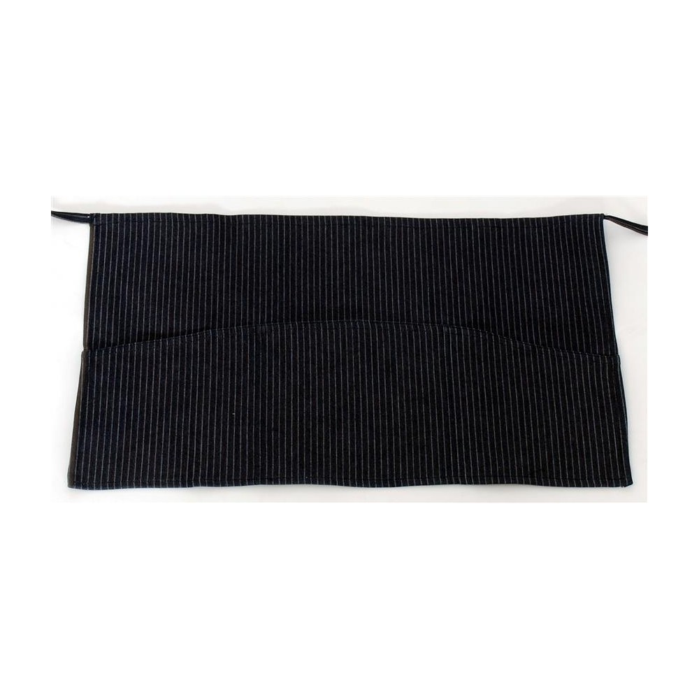 Blue Jeans with stripes Short Apron for the waist with triple pocket 35x60cm MARK743