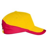Sol's Booster 00595 FIVE PANEL CONTRASTED CAP Hat 100% heavy brushed cotton - 260 gsm