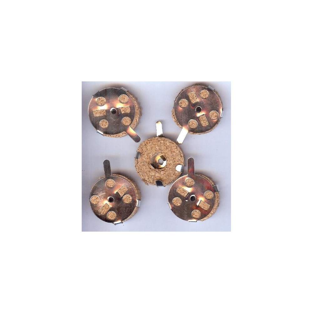 Round Oil Wick Holders from Cork | Set of 5 | Made in Greece Round Oil Wick Holders from Cork | Set of 5 | Made in Greece