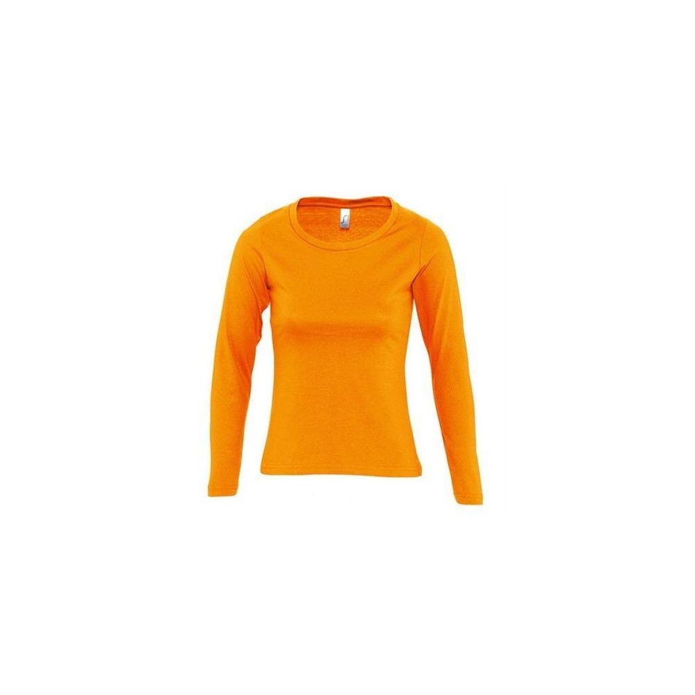 Sol's Majestic - 11425 Women's long-sleeved t-shirt Jersey 150 gr. - 100% cotton Ringspun Semi-Finish Sol's Majestic - 11425 Women's long-sleeved t-shirt Jersey 150 gr. - 100% cotton Ringspun Semi-Finish