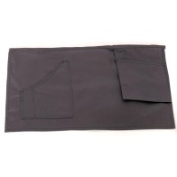Short waist Grey gray apron with one pocket and pos sleeve 240gr 65p/35c 35x60cm MARK740
