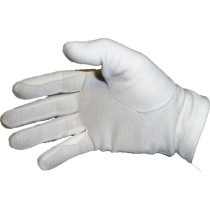 Cotton Breathable White Equestrian Riding Gloves with Finger Protection