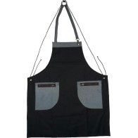 Dark Brown Jeans Apron 100% cotton cross-linking with a ring at the back MARK767