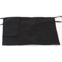 Short waist Black apron with one pocket & pos sleeve 240gr 65p/35c 35x60cm MARK733
