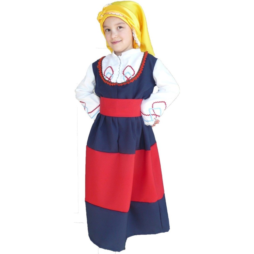 Greek Traditional Mani Girl Costume 4-12 Years Made in Greece MARK775 Greek Traditional Mani Girl Costume 4-12 Years Made in Greece MARK775