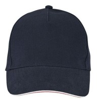 Sol's Longchamp 02116 Unisex Tricolor Twill Cap - 100% Cotton, 260gsm