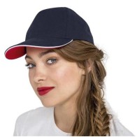 Sol's Longchamp 02116 Unisex Tricolor Twill Cap - 100% Cotton, 260gsm