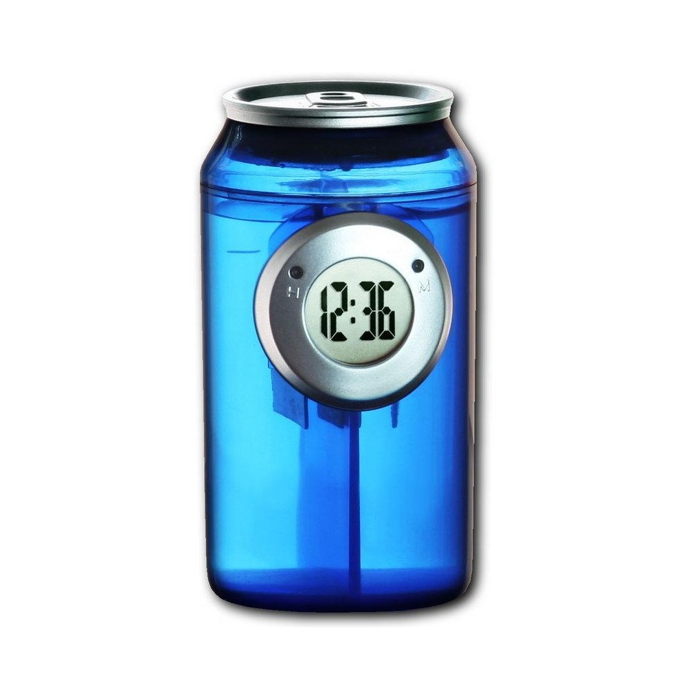 H2O water powered Can Shaped LCD Clock H2O water powered Can Shaped LCD Clock