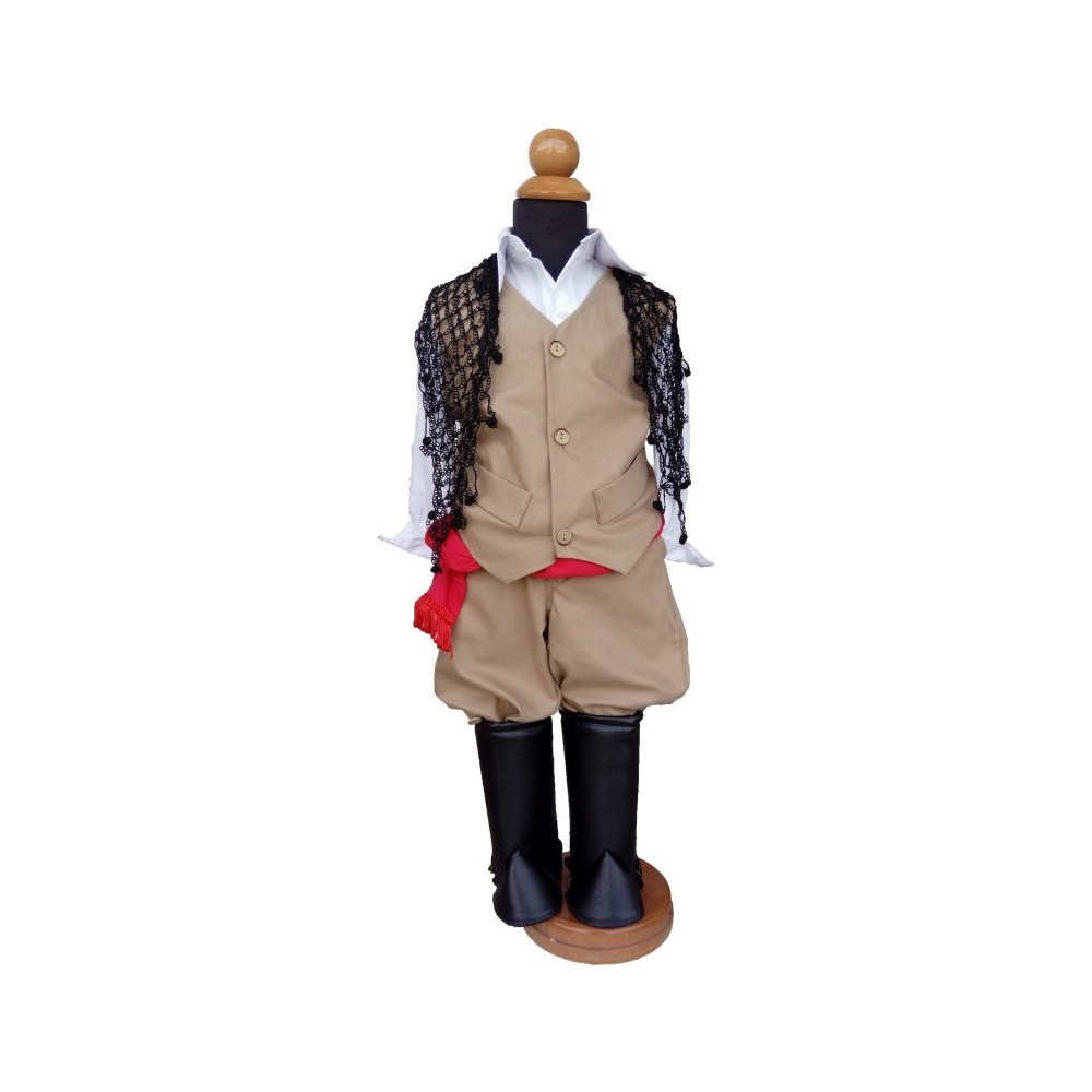 Greek Traditional Costume Groom Beige Cretan 1-12 years old MARK782