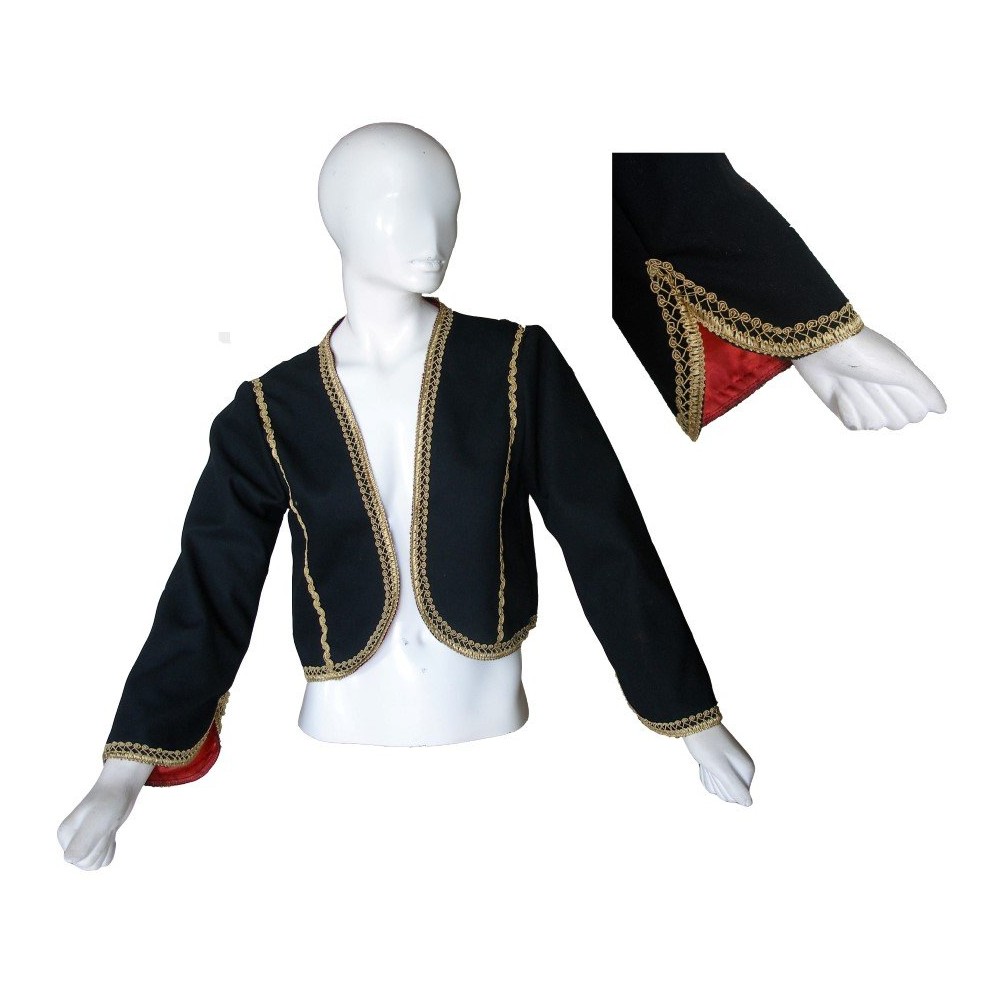 Greek Traditional Costume Cardigan for Kids with Lining & Gold Braids (4-12 Years) MARK783