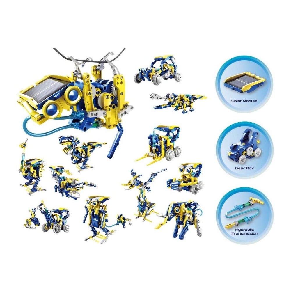 POWERplus Monkey Solar Hydraulic 12 in 1 Construction Toy Set