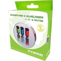 EcoSavers Shower Timer Hour Glass 3 4-6-8 Minutes Shower Coach