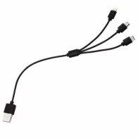 POWERPLUS USB MULTICABLE ΚΑΛΩΔΙΟ 25CM ΜΕ ΤΡΕΙΣ ΕΞΟΔΟΥΣ USB-C / micro-USB / Lightning
