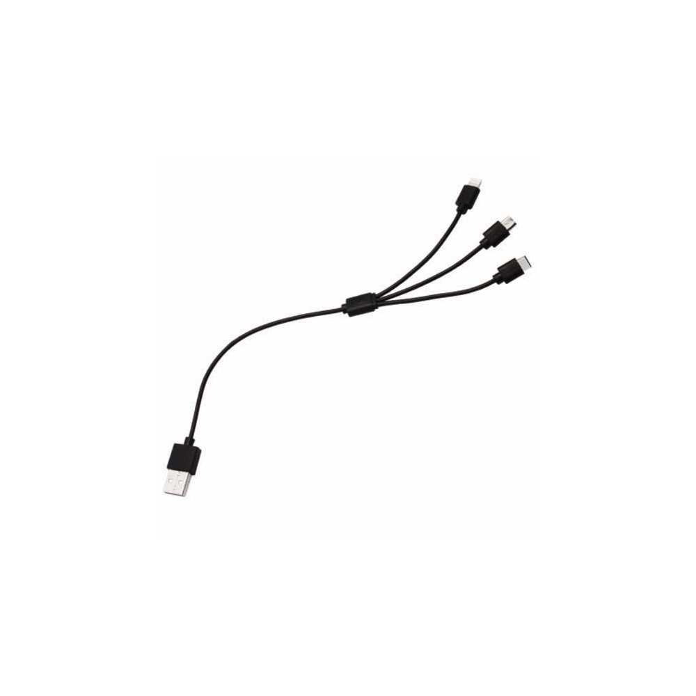 POWERPLUS USB MULTICABLE CHARGING CABLE 3 IN 1 MICRO USB, USB-C & LIGHTNING