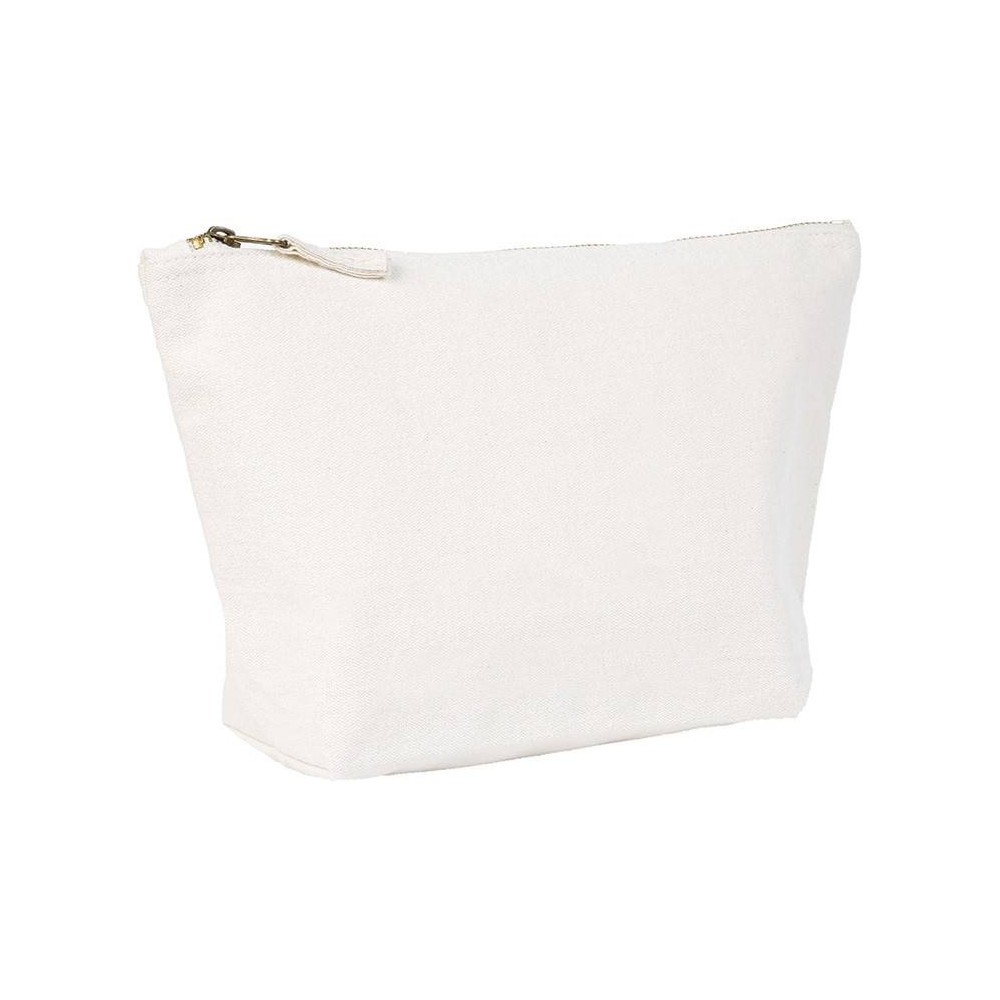 UBAG Lisa τσάντα natural Πουγκί με φερμουάρ 100% βουρτσισμένο βαμβάκι 19,5 x 11,5 + 6εκ. 400grs.