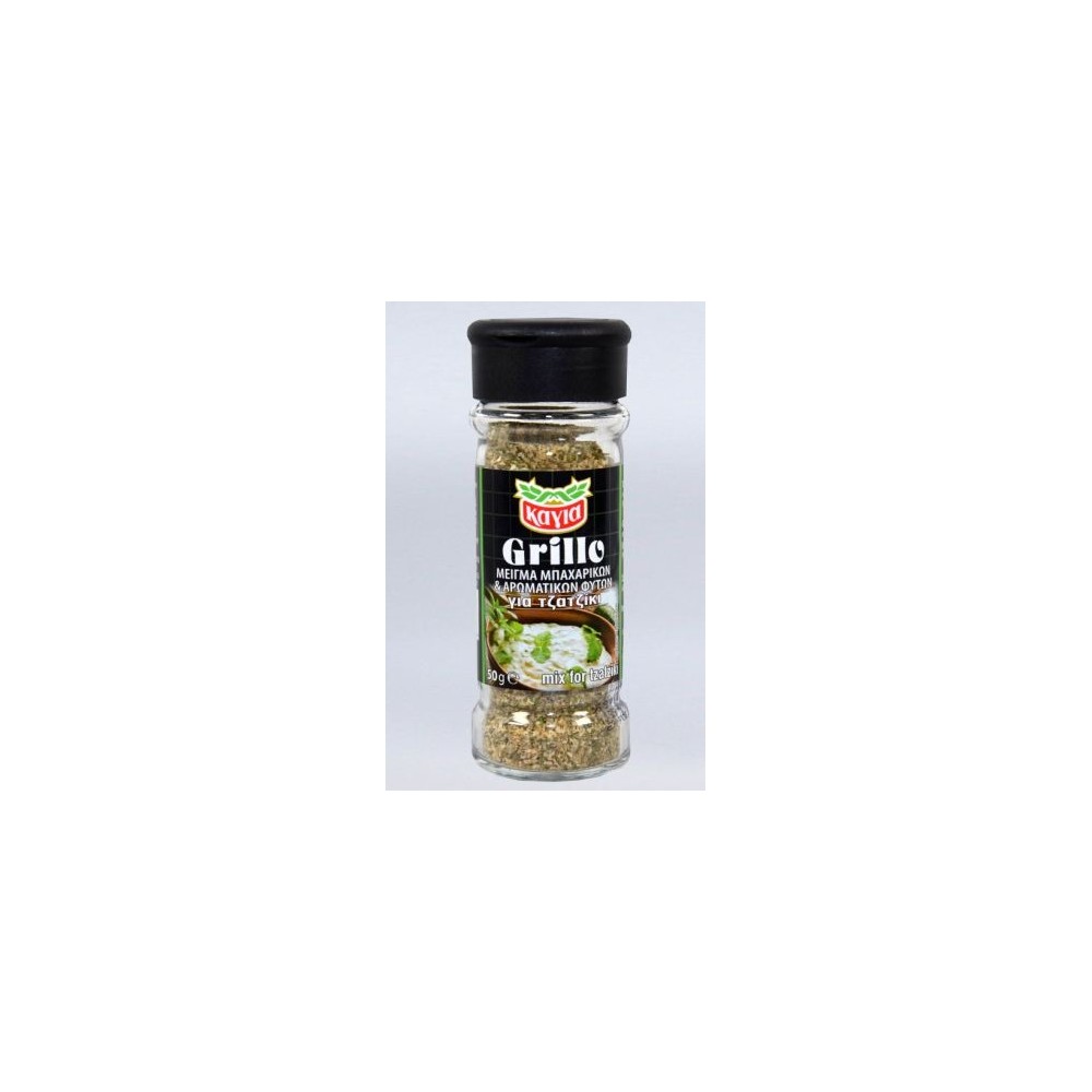 Grillo mixture spices and herbs for Tzatziki Kagia 50g glass ja