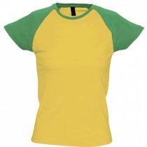 Sol's Milky 11195 Γυναικείο δίχρωμο t-shirt με ρεγκλάν μανίκια 100% βαμβάκι