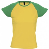 Sol's Milky 11195 WOMEN'S 2-COLOUR RAGLAN SLEEVE T-SHIRT 100% cotton
