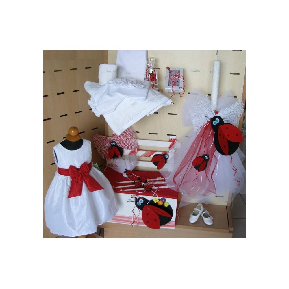 MARK685 Set Package Baptism Girl - Ladybug