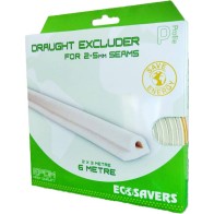 Ecosavers Draught Excluder P Shape 6m, for 2-5mm seams white