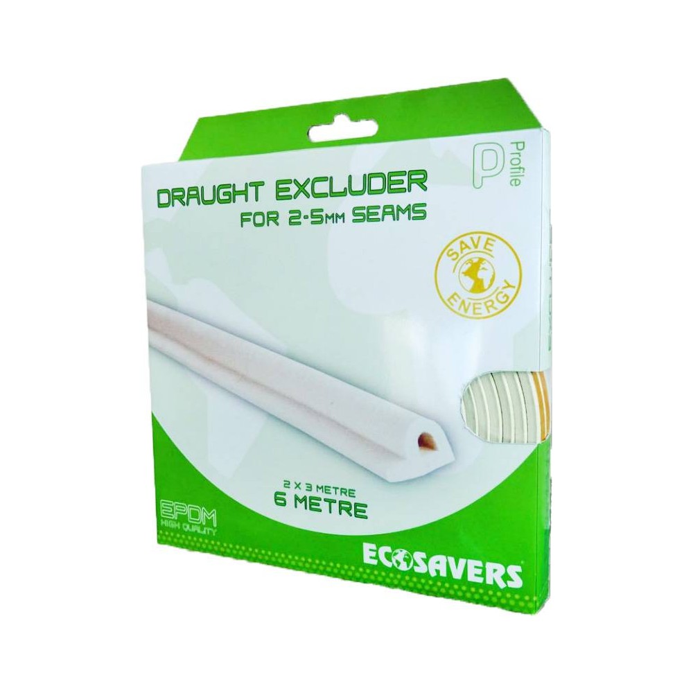 Ecosavers Αυτοκόλλητο ΑεροΣτόπ Μήκος 6μ. Φάρδος 0,9εκ. Για χαραμάδες 2-5 χιλ. Προφίλ P Ecosavers Αυτοκόλλητο ΑεροΣτόπ Μήκος 6μ. Φάρδος 0,9εκ. Για χαραμάδες 2-5 χιλ. Προφίλ P