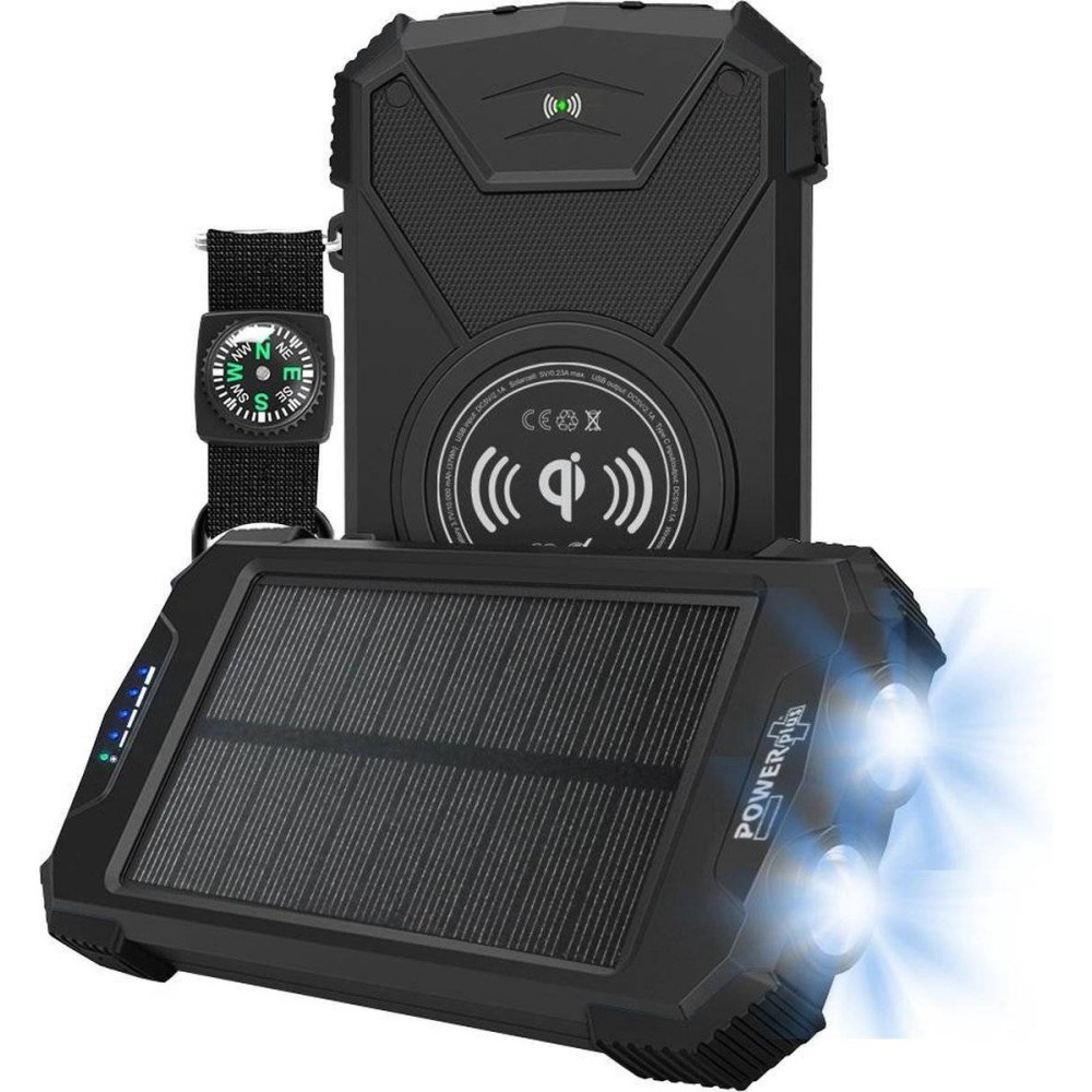 POWERplus Beluga Solar - USB powered Lithium-Polymer Heavy Duty Powerbank Wireless charging – type C