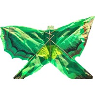 Fabric Kite Frog shaped 3D 130x75cm With line & Folding Wooden Frame MARK863