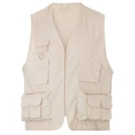 Rise - 00108 Reporter vest with net & Multiple pockets 65% polyester - 35% cotton