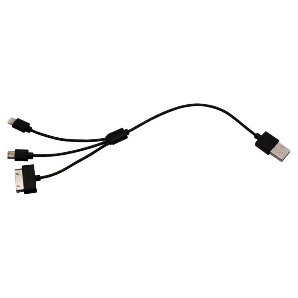 Power Plus USB MULTICABLE Charging cable 3 in 1 Micro USB, Iphone 4, 5, 6 & Lightning