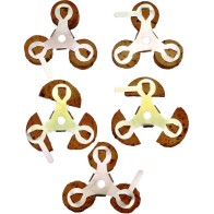 Set Of 5 Pcs Oil Candle Float lamperon without wick cork 5x Triangle Megaloxari
