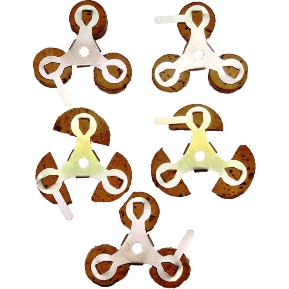 Set Of 5 Pcs Oil Candle Float lamperon without wick cork 5x Triangle Megaloxari